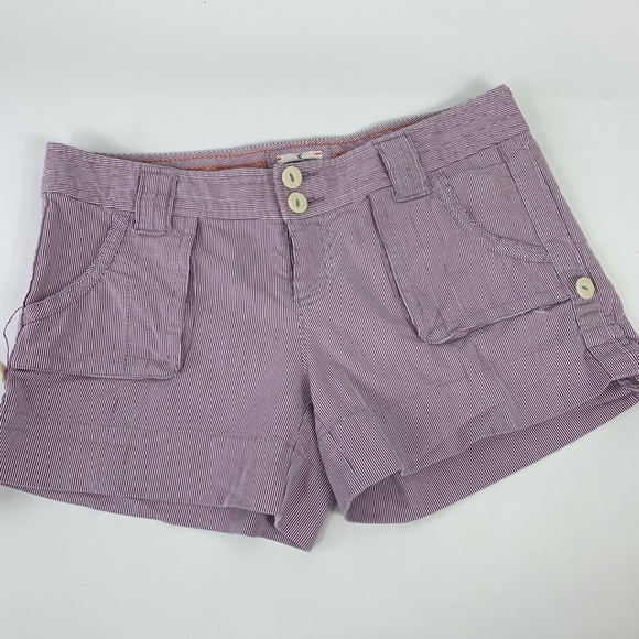 American Eagle Outfitters Pants - American Eagle AE Striped Shorts Cuffed Hem Chino